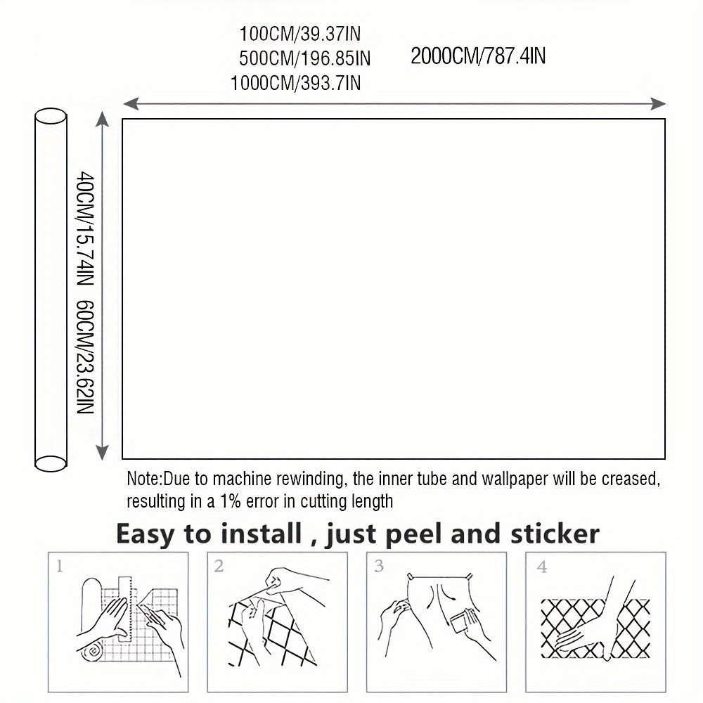 1PC Wall StickersGray2000cmX60cm 787.4inX23.62in