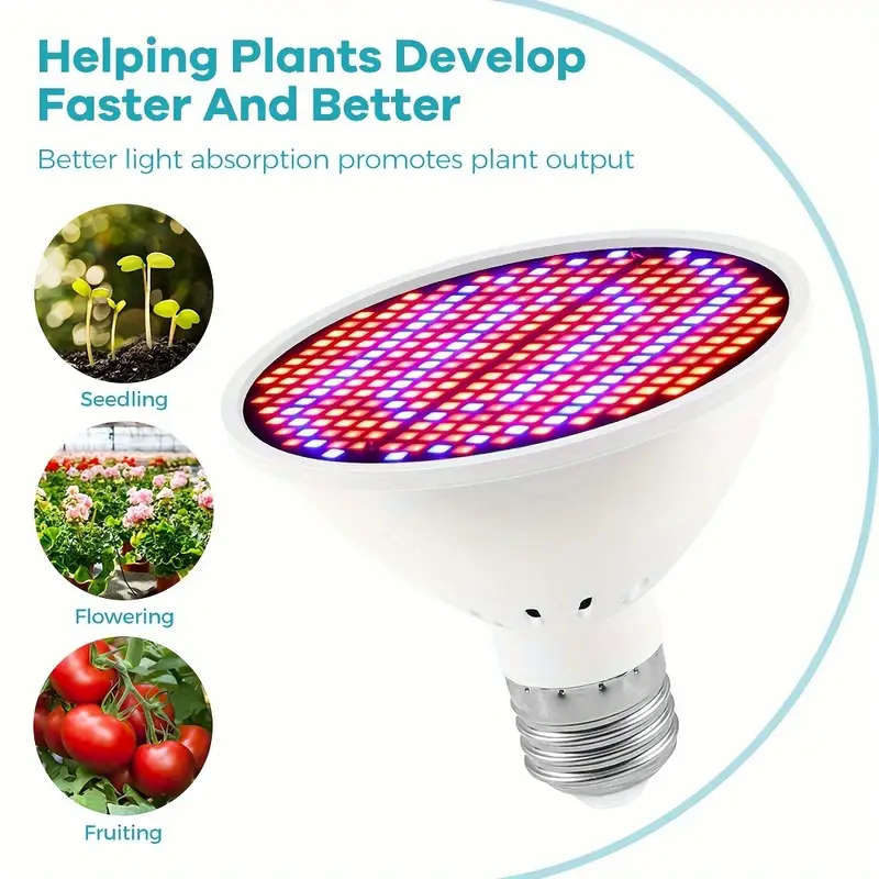 Full Spectrum 200 LED Plant Grow Light Bulb