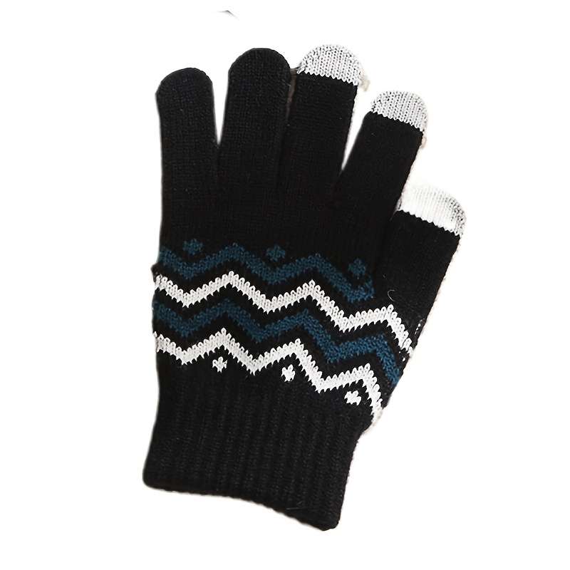 1 Pair Khaki Warm Gloves