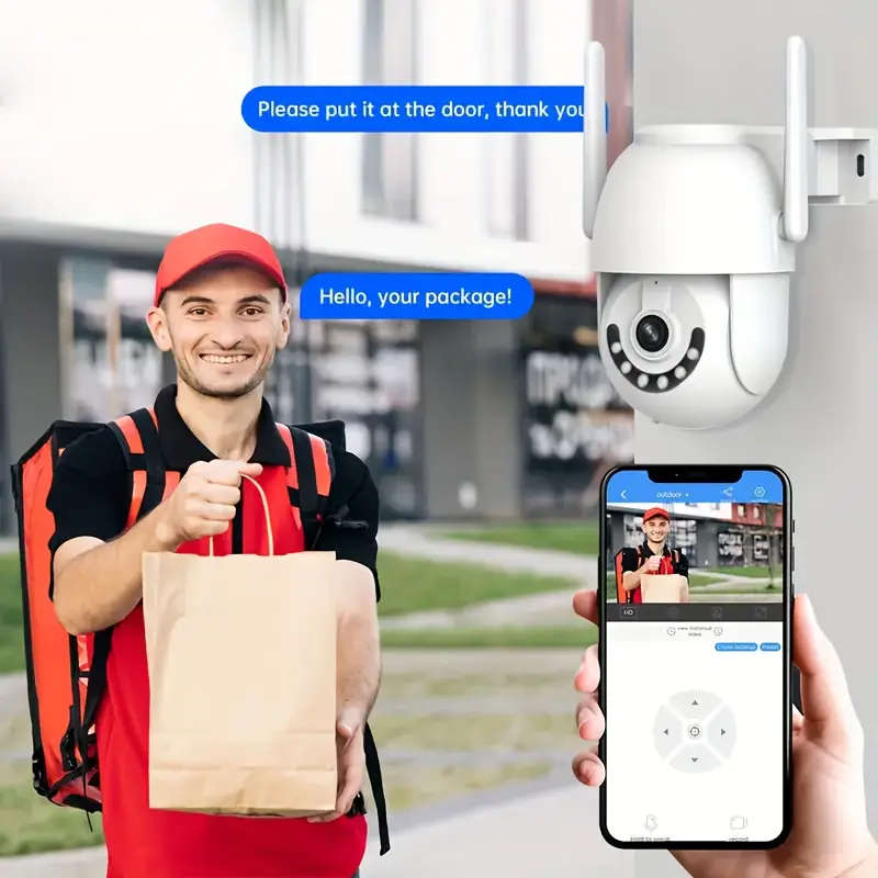 Waterproof Outdoor Smart WIFI PTZ Security HD Camera