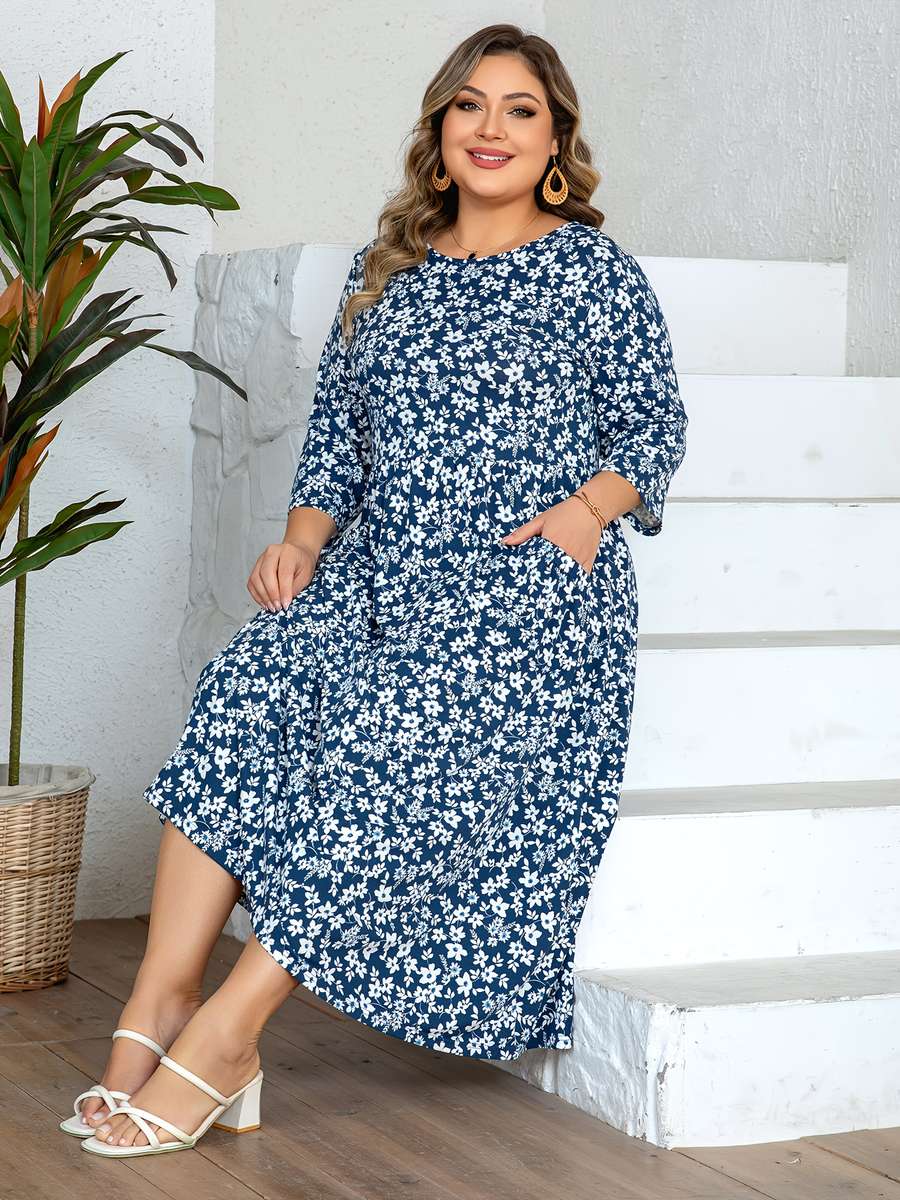 Women S Dress Color Blue Size 5Xl