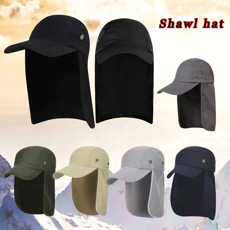 1pc Adjustable Outdoor Fishing Hat for Men Unisex Breathable Quick-Dry Baseball Cap with Sun Protect