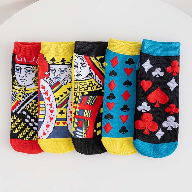 5 Pairs Of Mixed Colors One Size High Elastic Socks