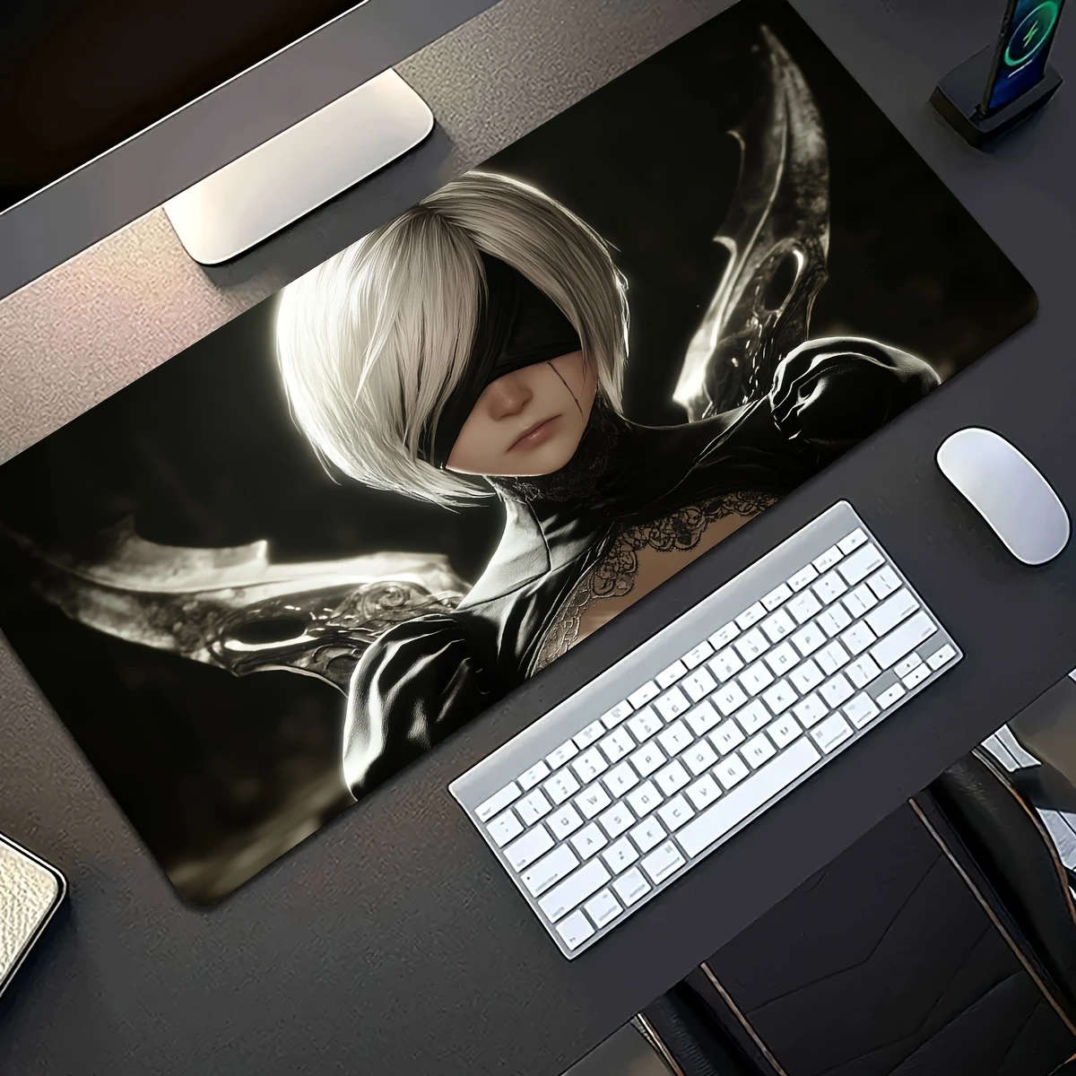 30x80cm Durable Gaming Mouse Pad with Stylish Modern Female Character Design