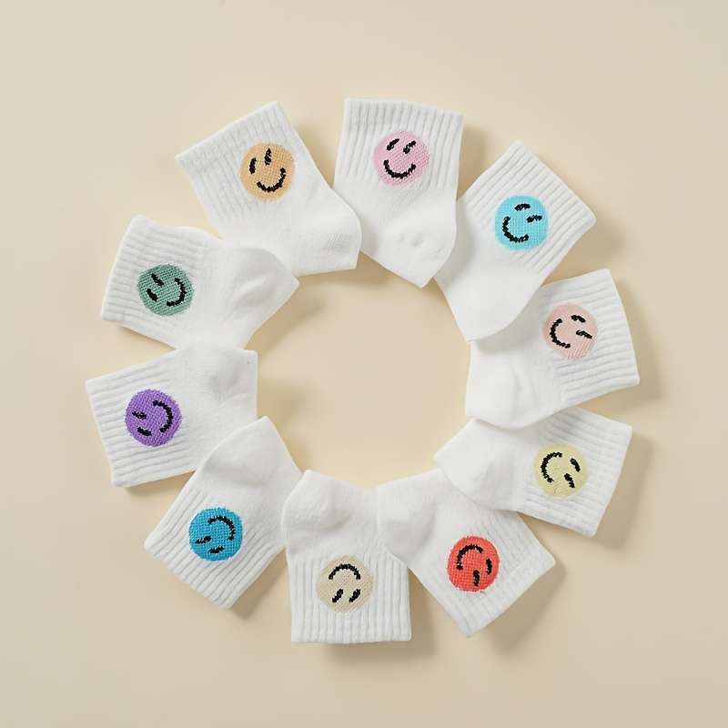 10 Pairs White M High Elastic Socks