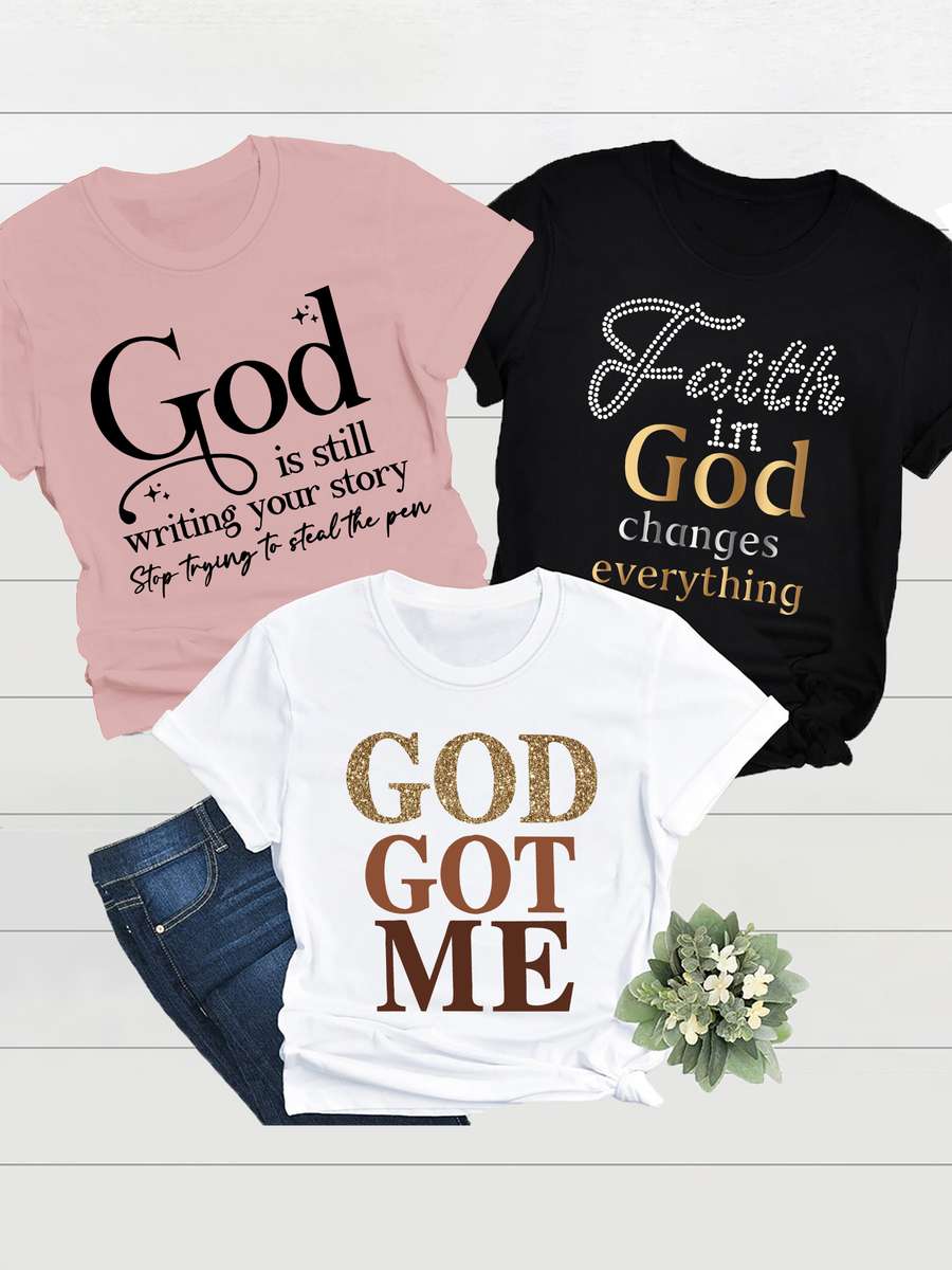 Womens T Shirt Color Mixed Color Black White Powder Sizem