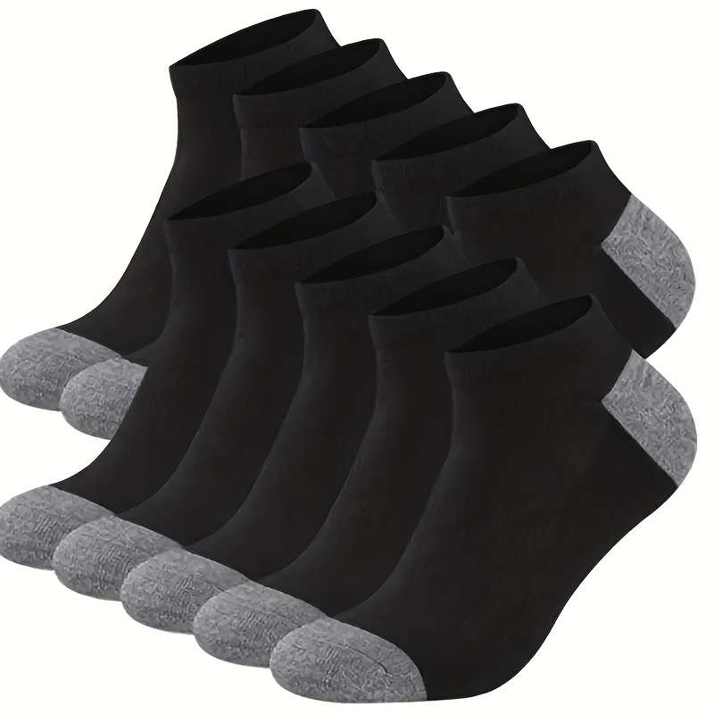 10 Pairs Gray One Size High Elastic Socks