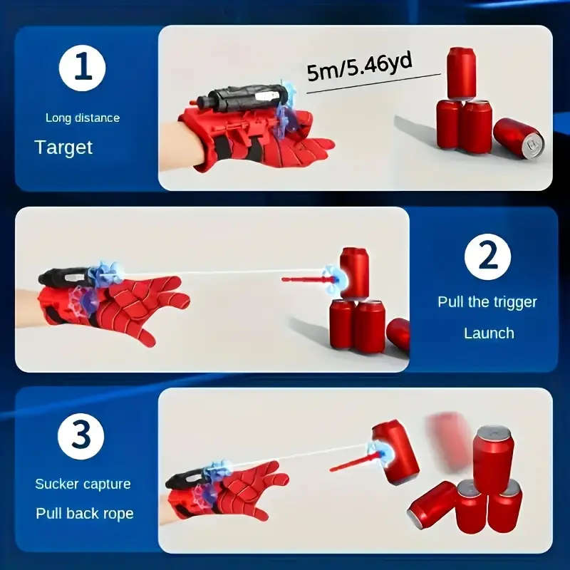 Wrist-mounted launcher network launch glove TOY