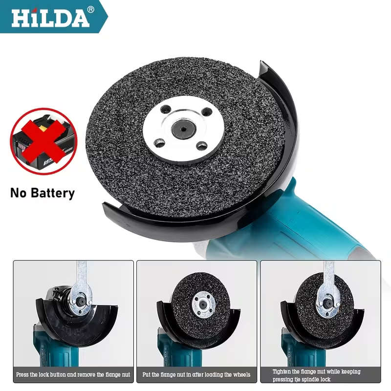 HILDA Brushless Cordless Angle Grinder with 5 Discs