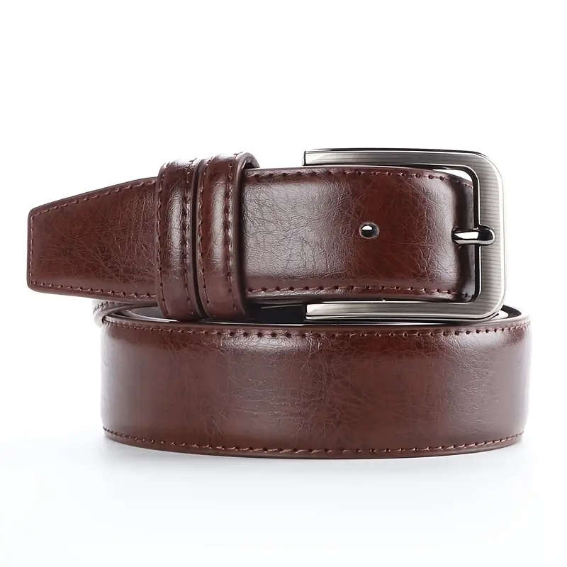 Men's Leather Belt With Metal Buckle