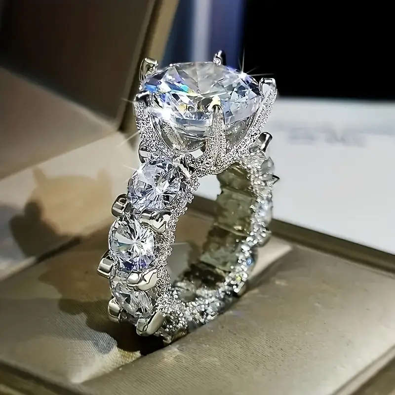 White Cubic Zirconia Ring