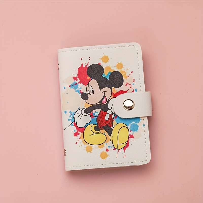 1pc Mickey Card Holder ID Storage includes 20 card slots and 2 document slots suitable for st