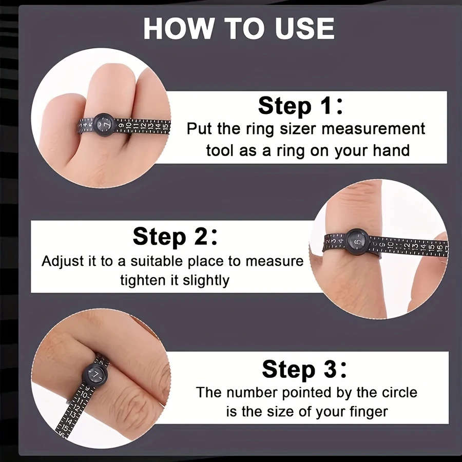 Magnifying Caliper Ring Sizer Pvc Durable Measuring Tool