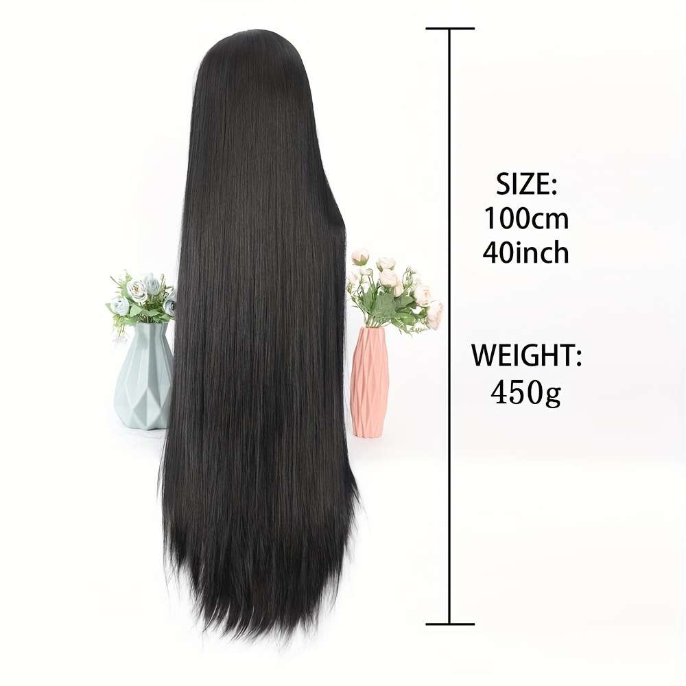 1Pc Black 101.6cm Fashion Design Wig