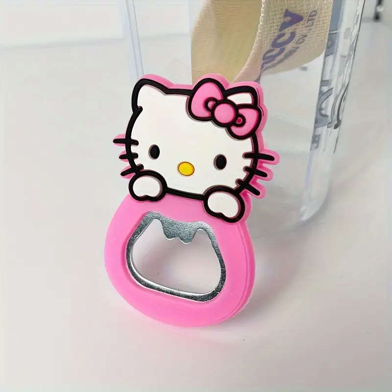 1pc Sanrio Hello Kitty Stainless Steel Bottle Opener Cute Cartoon Refrigerator Magnet Easy Grip Wine