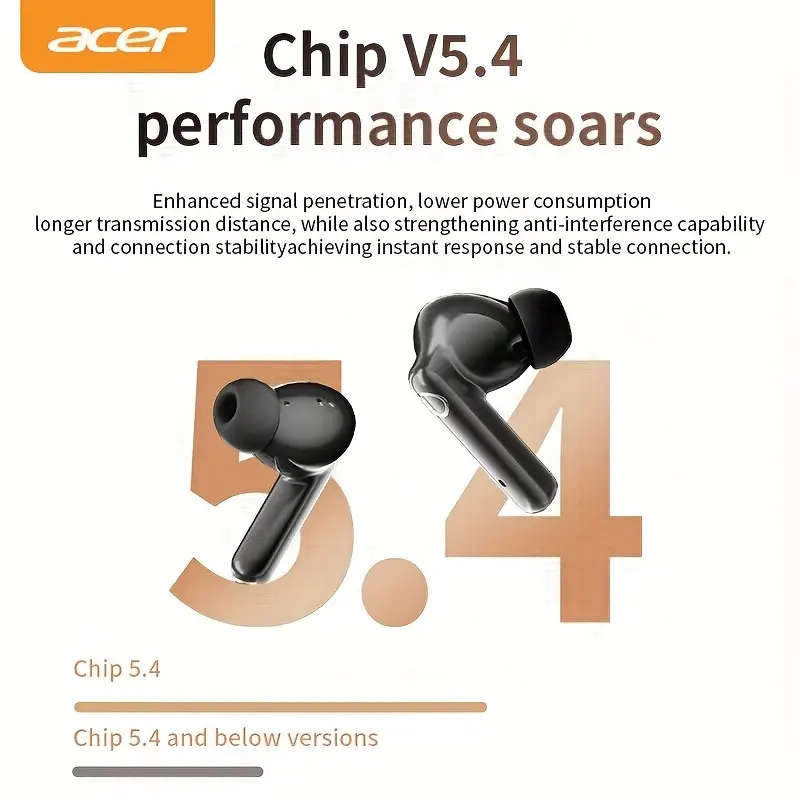 Acer TWS Wireless Earphone with Subwoofer Stereo + Noise Cancellation