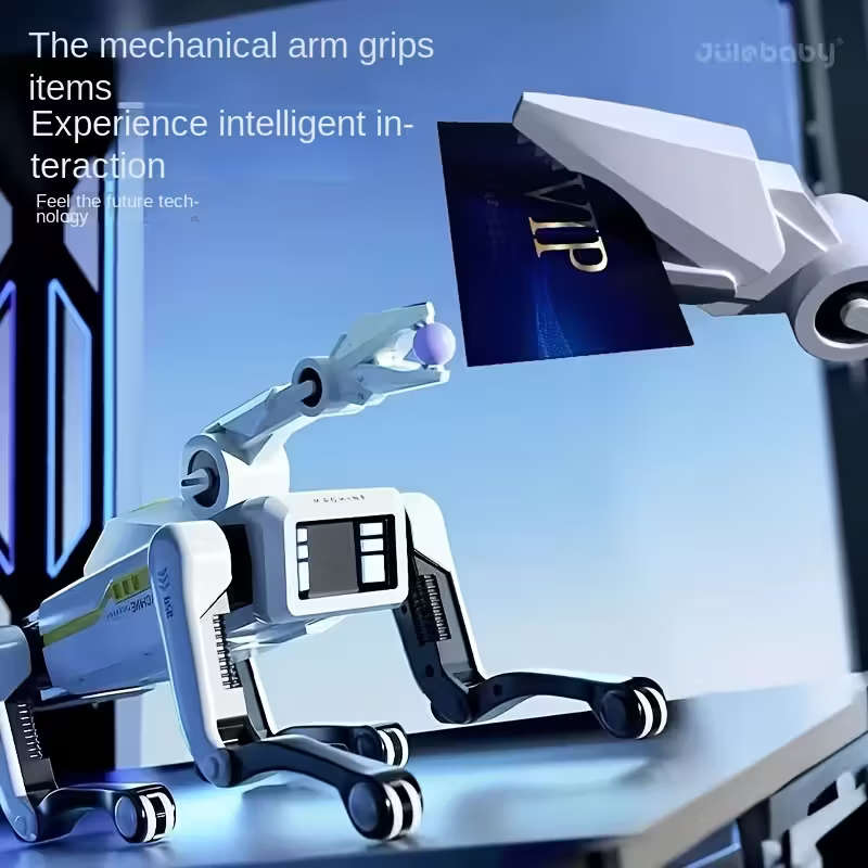 AI Smart Interactive Intelligent Dog Robot with Remote Controlled Arm