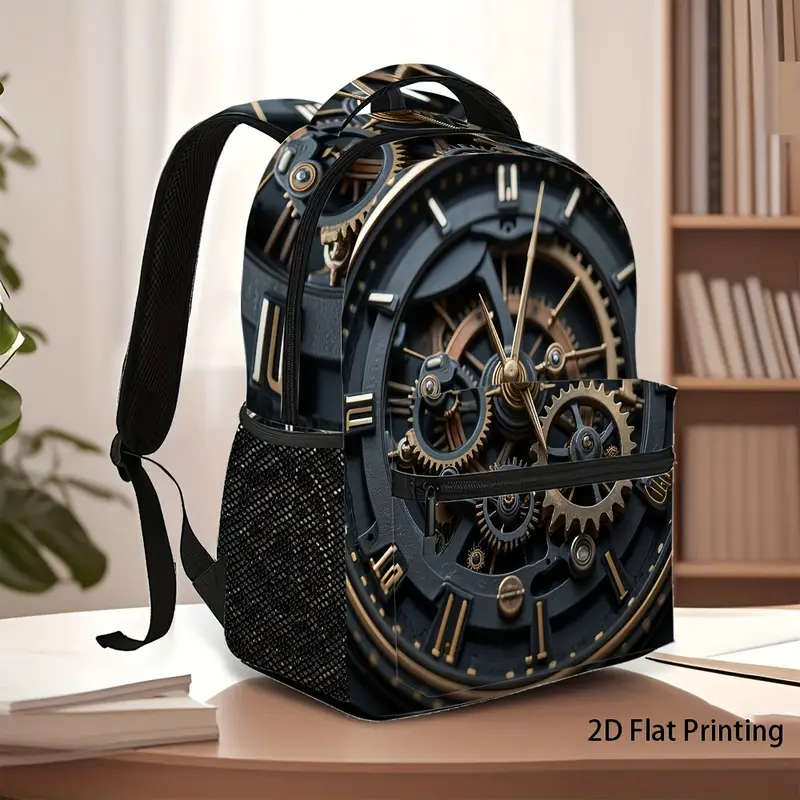 1 x Steampunk Clock Backpack With Adjustable Straps