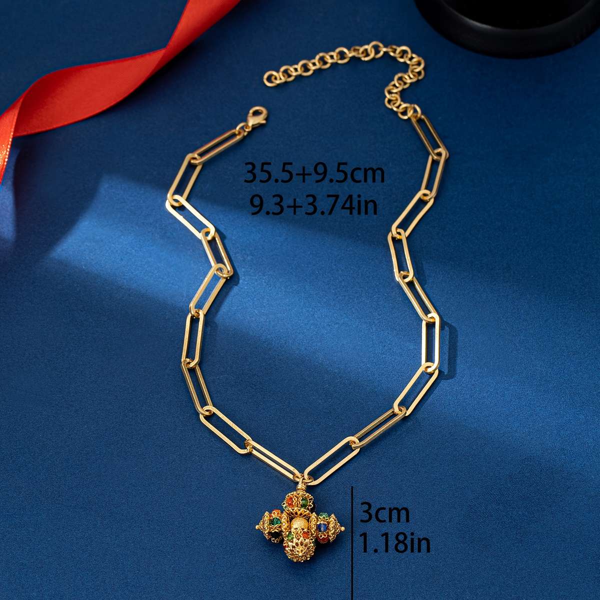 1 Piece Golden Jesus Theme Pendant