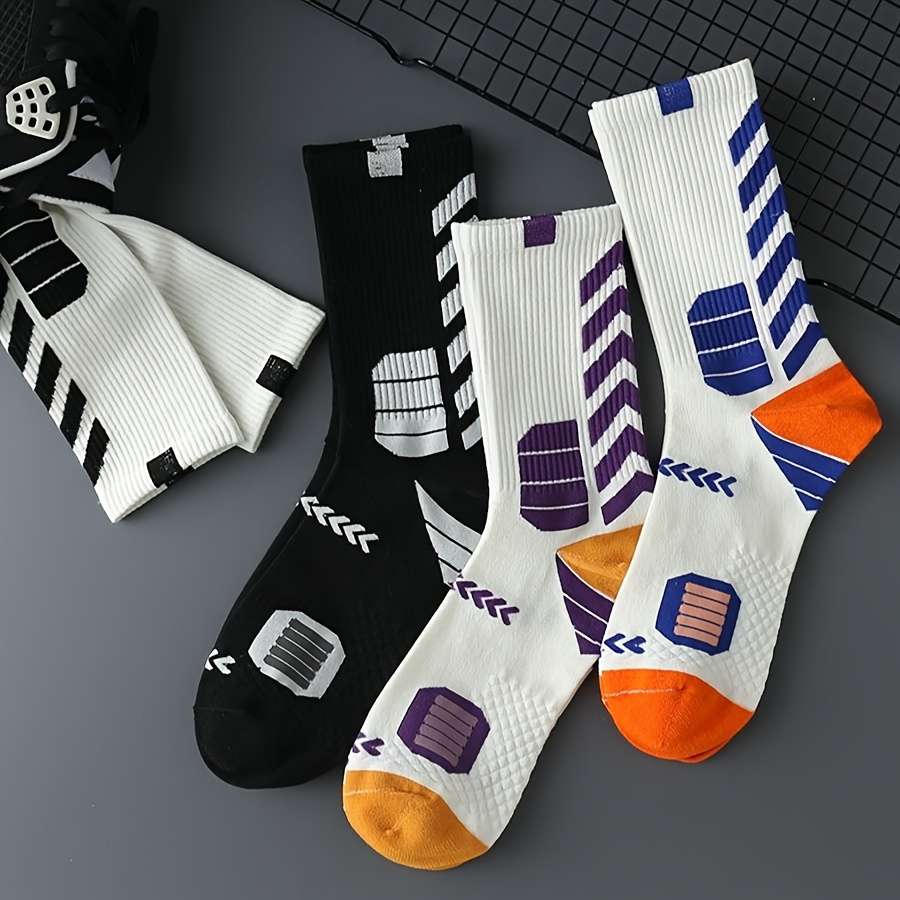 5 Pairs Of Mixed Colors High Elastic Socks