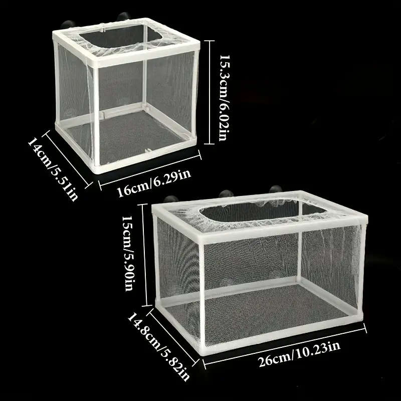 1 Square Transparent Fish Tank Isolator Box