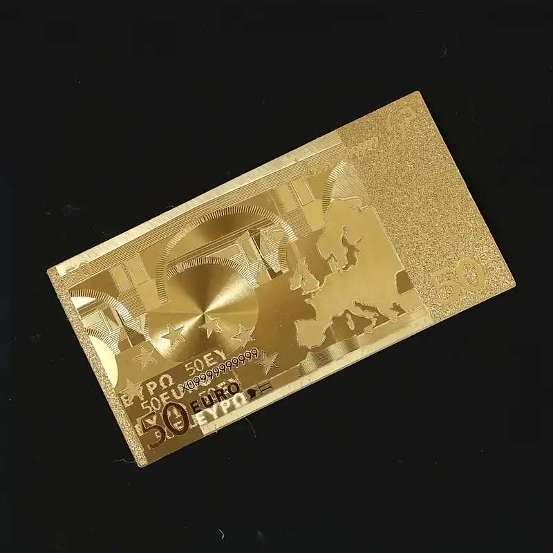 7 Piece Gold Euro Banknote Replica Set - Double-Sided