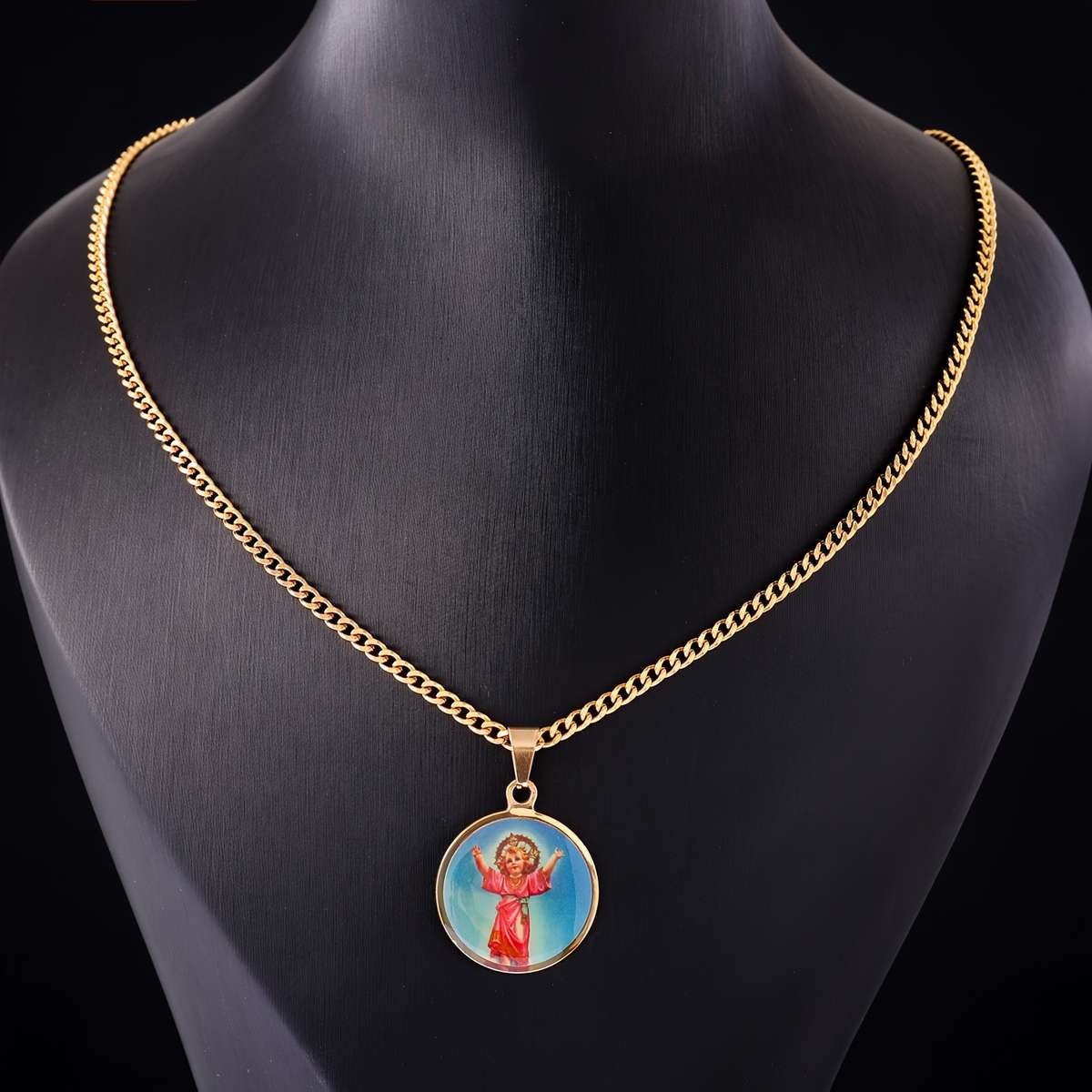 1 Piece Golden style 2 Jesus Theme Pendant