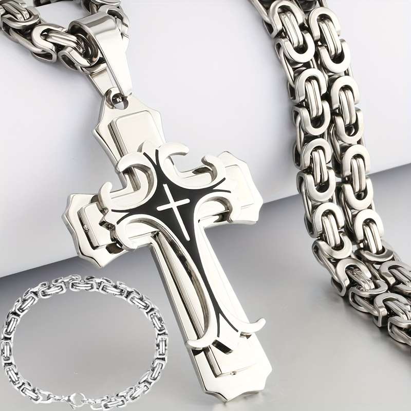 1 Piece White Black Jesus Theme Pendant