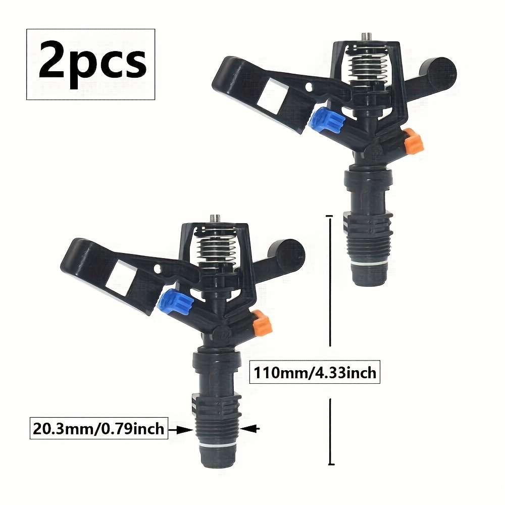 2Pcs Threaded Swivel Sprinklers Swing Nozzles