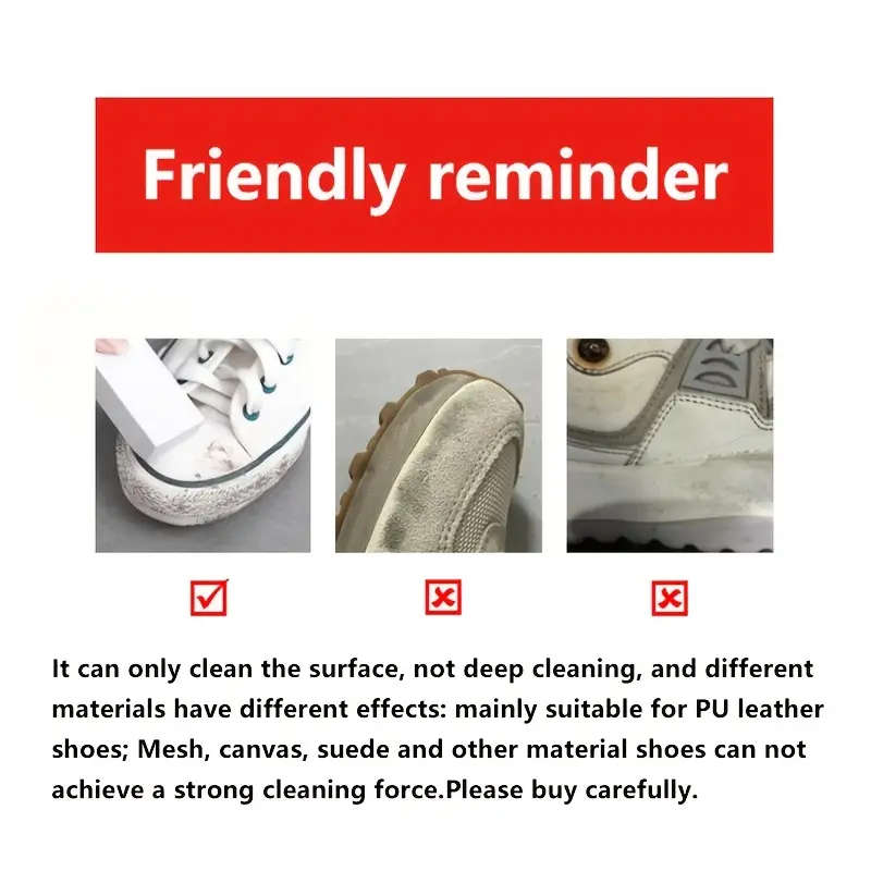 1pc Shoe Cleaning Eraser Sneaker Cleaning Eraser Cleaning Eraser For Shoes And Boots Cleaning Bright