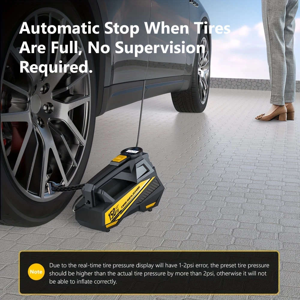 1pc Digital Tire Inflator Portable Car Air Compressor Pump Air Pump for Auto Car Motorcycles Bicycle