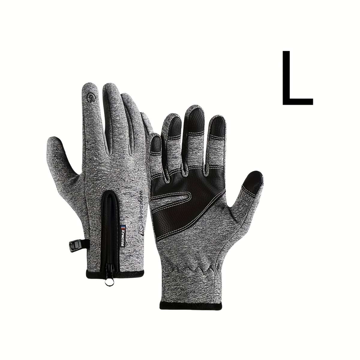 1 Pair Grey Size XL Warm Gloves