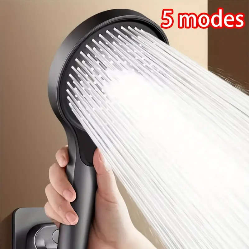 High-Pressure Handheld Shower Head with 5 Spray Modes