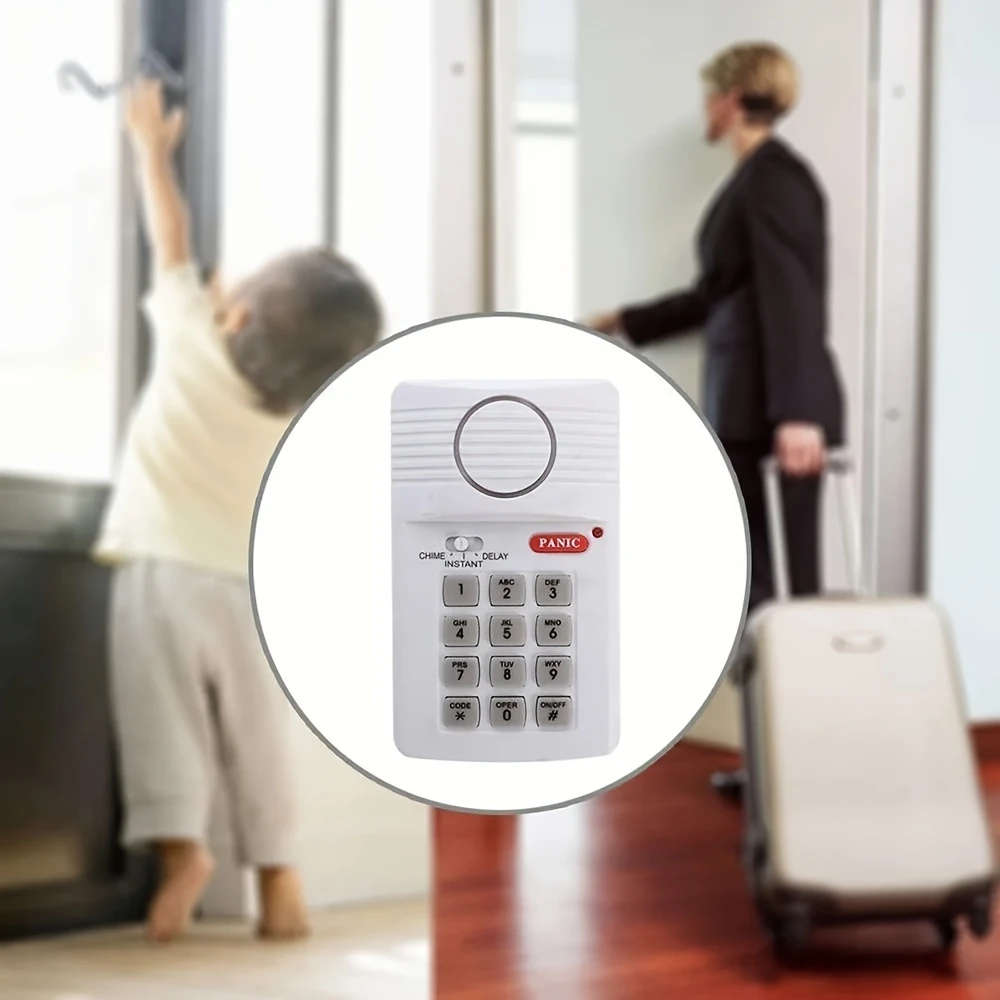 1pc Wireless Home Security Alarm System with Keypad Battery-Powered Fits Doors Windows Ideal for Gar