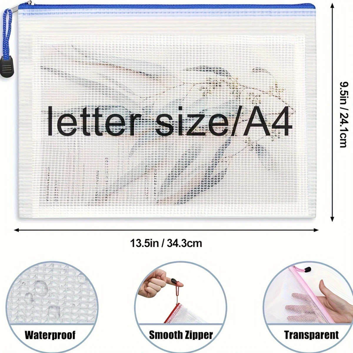 30 Zipper Bags A4 Document Bags
