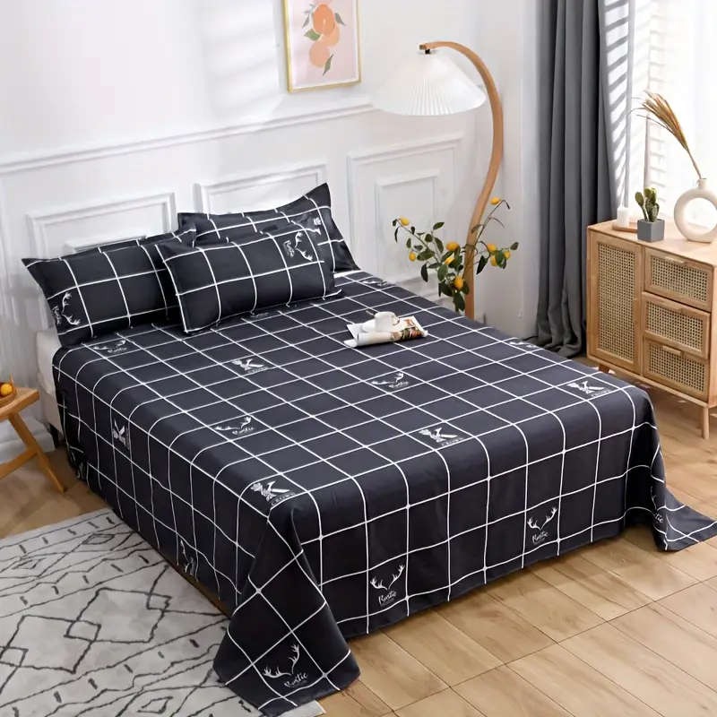 1 Modern Bed Sheet Without Pillowcase Or Pillow Core Tidal Grid 230cm*230cm