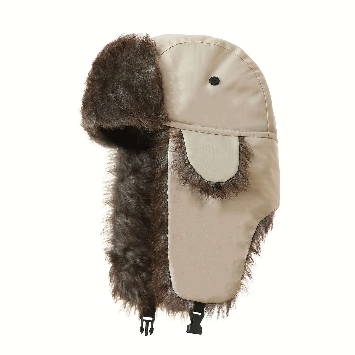 1pc Men's Winter Trapper Hat with Ear Flaps High Quality Windproof Insulated Faux Fur Lining A