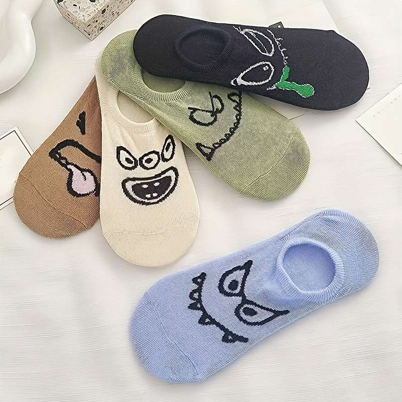 5 Pairs Mixed One Size High Elastic Socks