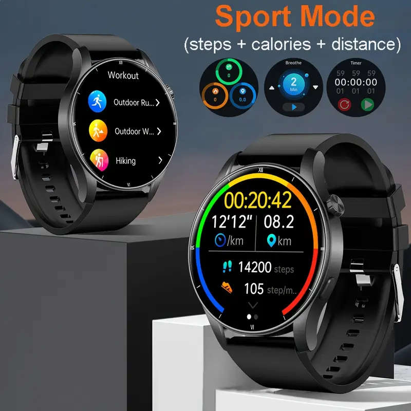 V25Z Smart Watch With Call Function Pedometer Calorie Counter Compatible With Android Iphone