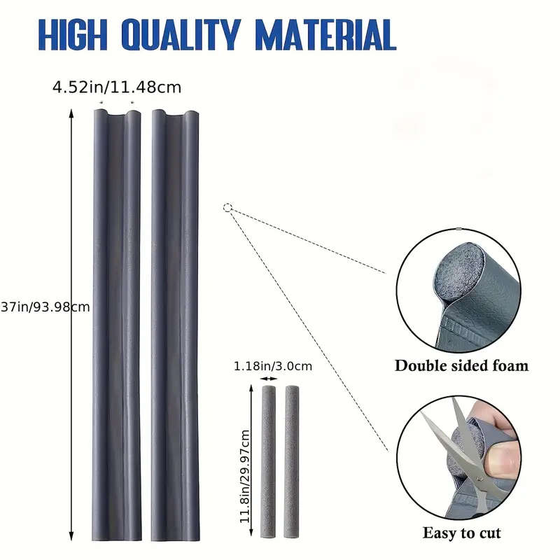 1pc Durable Faux Leather Door Bottom Seal Strip Windproof Soundproof Dust-Proof Adhesive Insulation