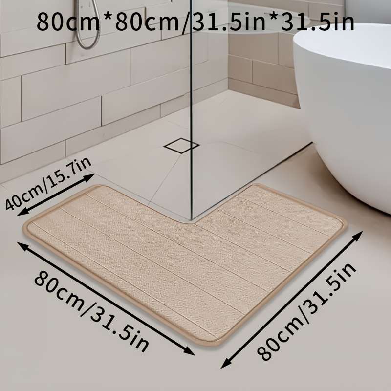 1Pc Grey 80x80cm 31.49x31.49inch Floor Mat