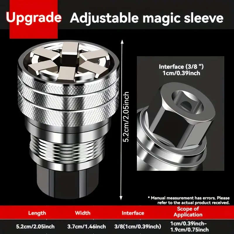 1pc Professional Grade Adjustable Socket Wrench Durable Metal Construction Paint Finish Industrial T