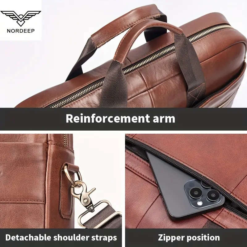 Genuine Leather Laptop Briefcase
