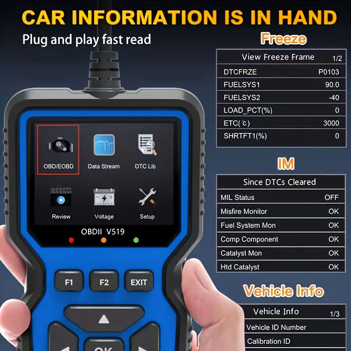 Professional OBD2 Diagnostic Scanning Tool USB Powered