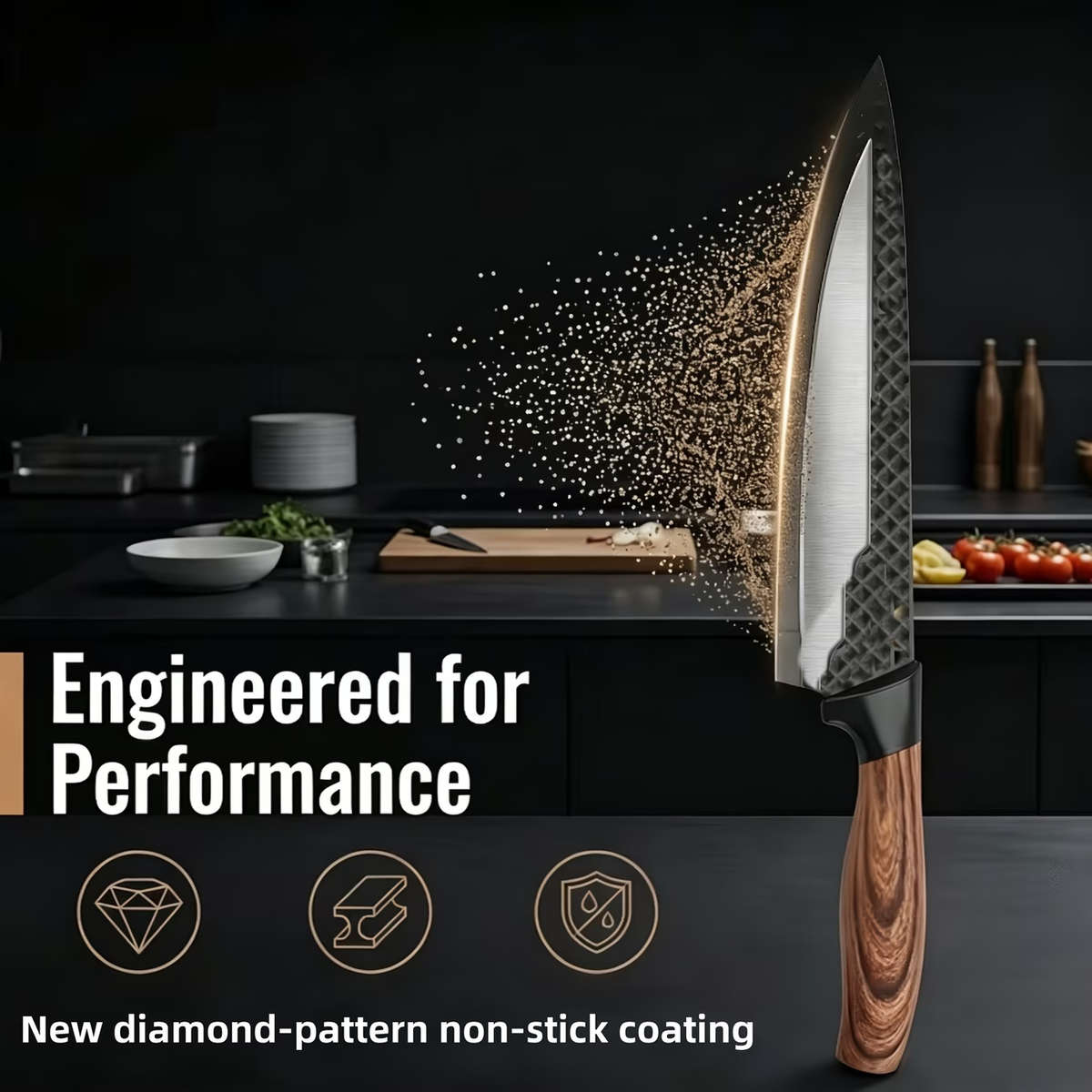 6PC Kitchen Stainless Steel Knife Set