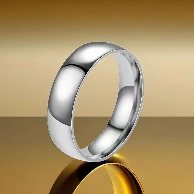 Titanium Stainless Steel 6 mm Ring