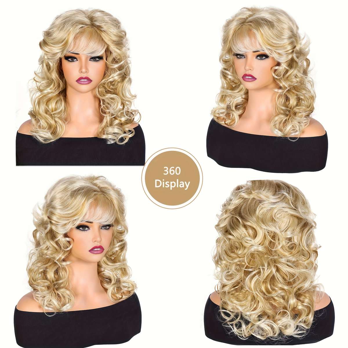 1Pc Golden 40.64cm Fashion Design Wig