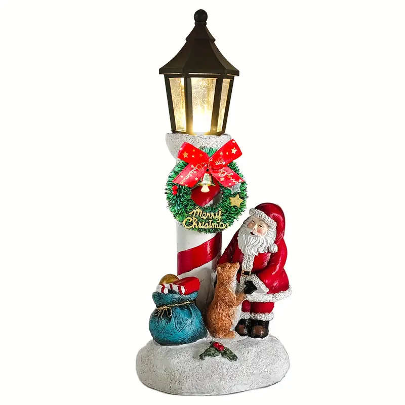 1 x Festive Snowman and Santa LED Lantern