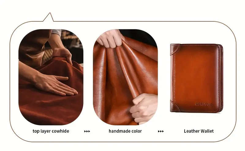 Men's Genuine Leather Wallet with RFID Blocking Protection