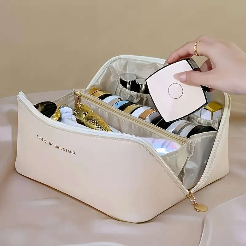 Portable Cosmetic Bag Fashion Faux Leather Cosmetic Bag